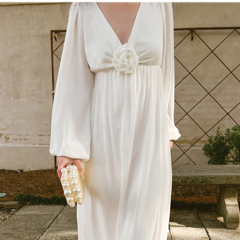 Show me your Mumu white Rosetta Maxi Dress